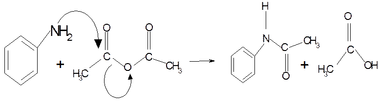 aniline to acetanilide